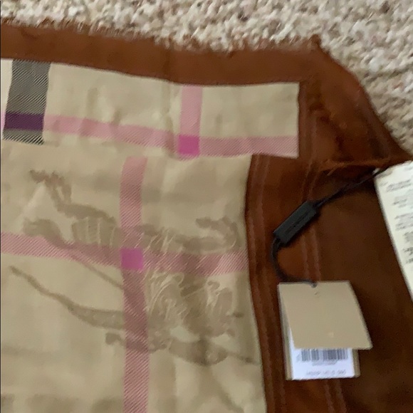 NWT Burberry Haycheck Colour Scarf - Picture 2 of 5